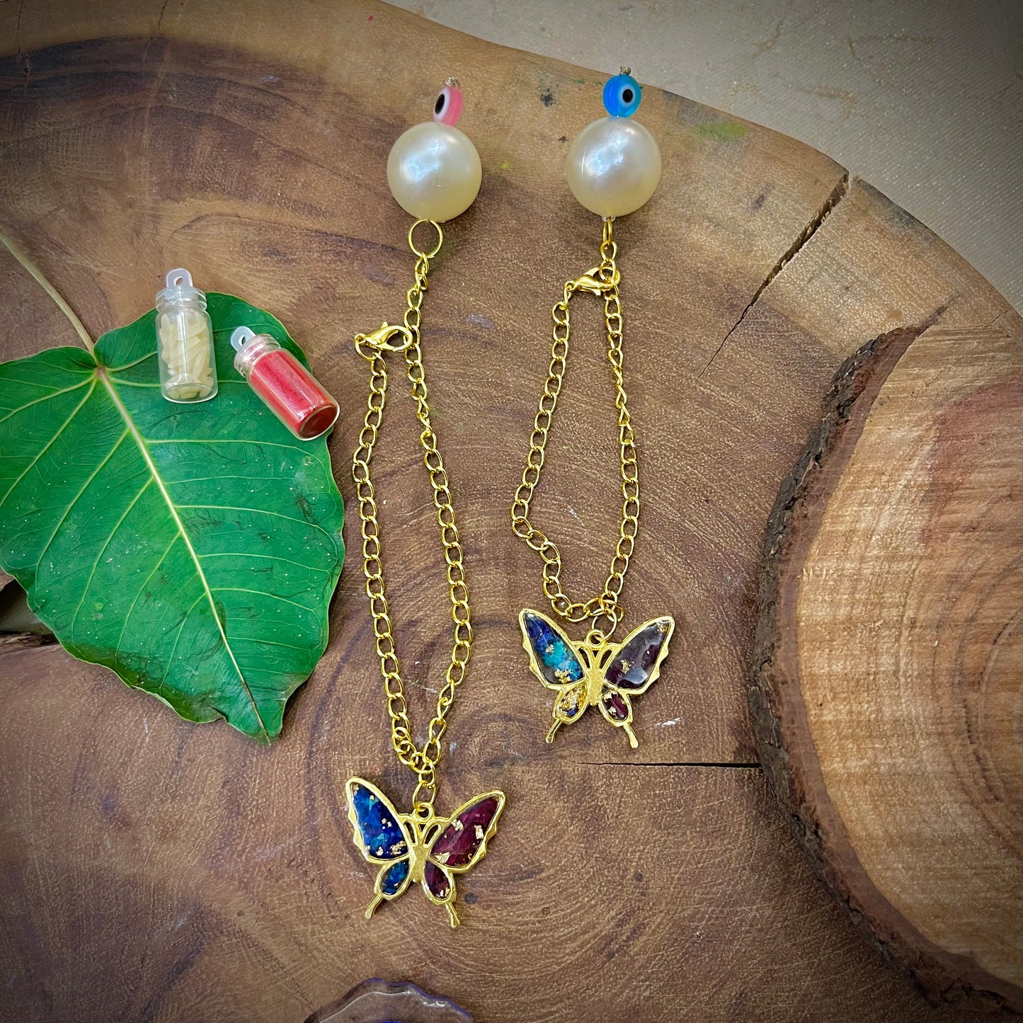 Convertible butterfly pendant bracelet for sister