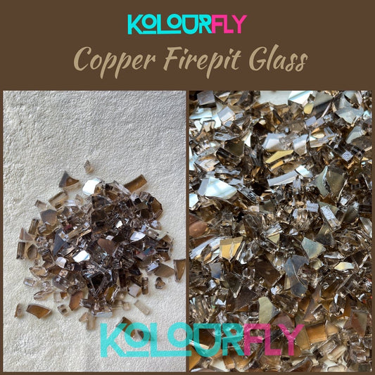 Copper Firepit Glass