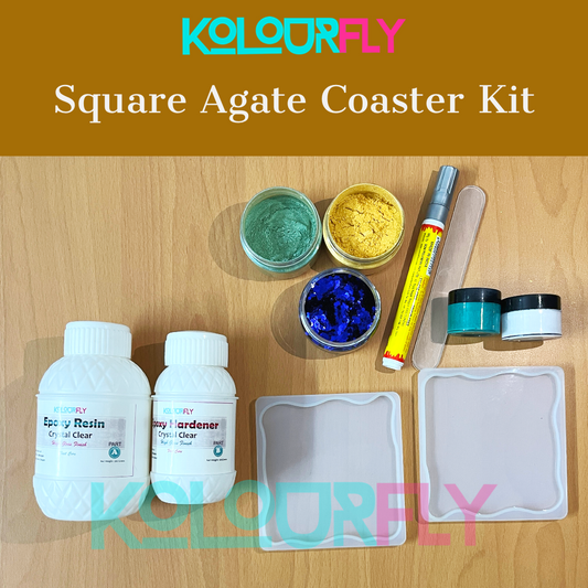 Square Agate Coaster Kit