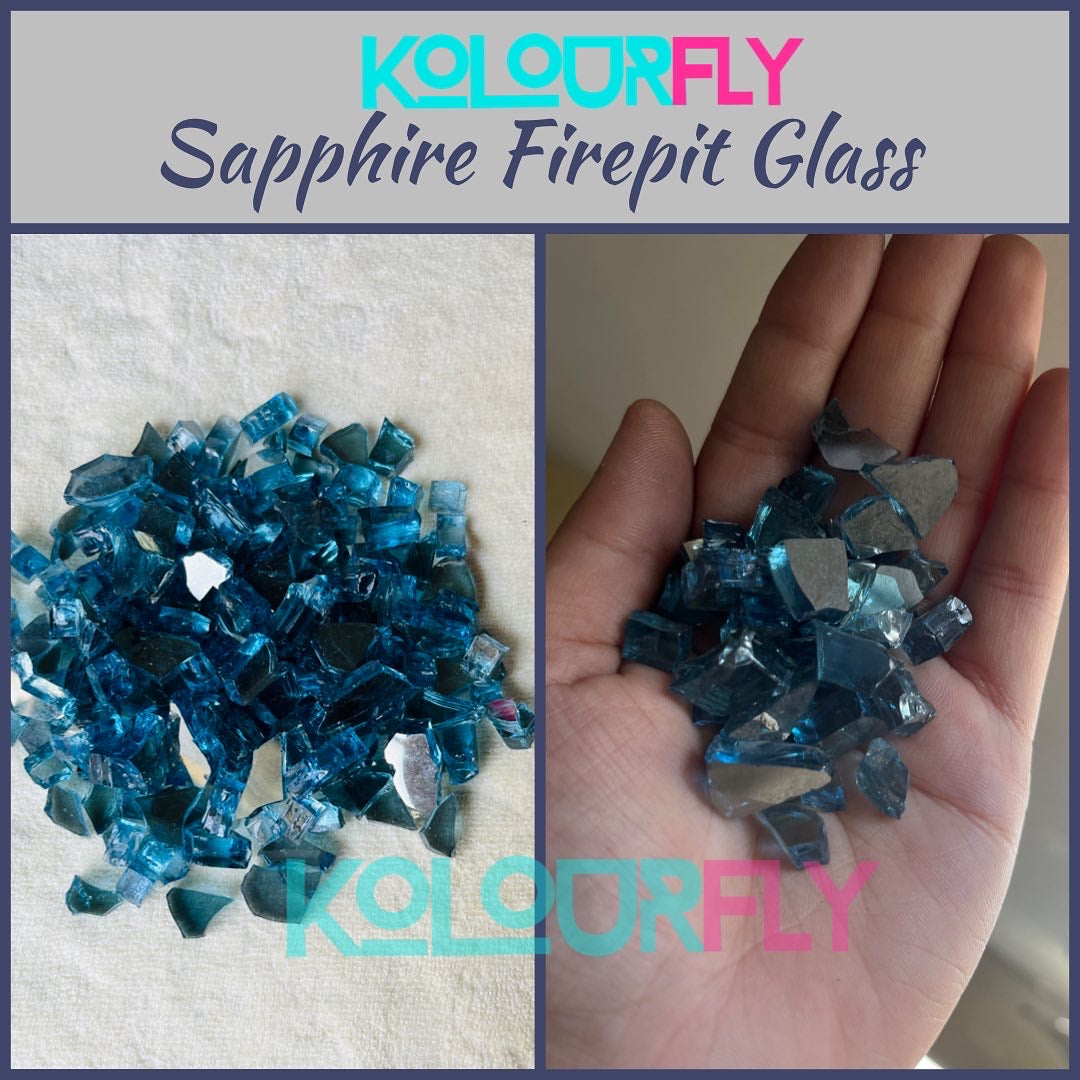 Sapphire Firepit Glass