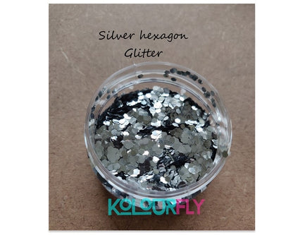 Hexagon Glitter Chunks (Single available)