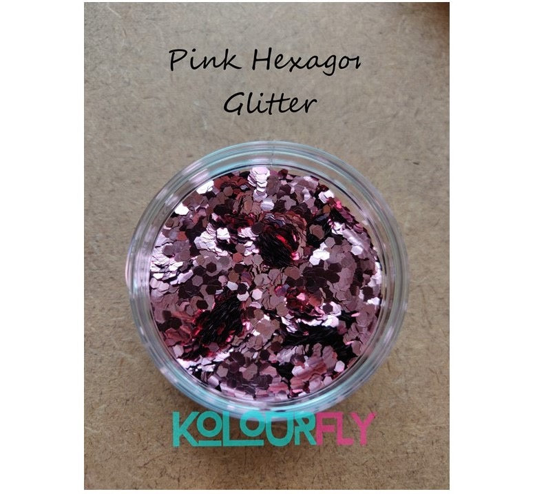 Hexagon Glitter Chunks (Single available)