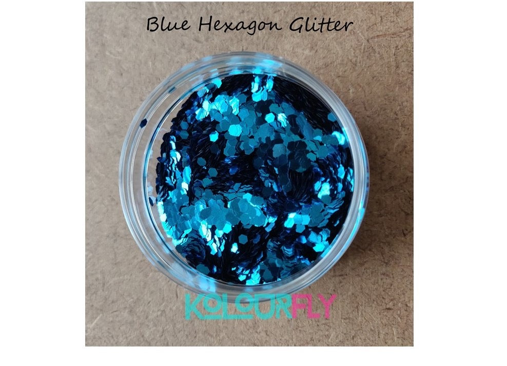 Hexagon Glitter Chunks (Single available)