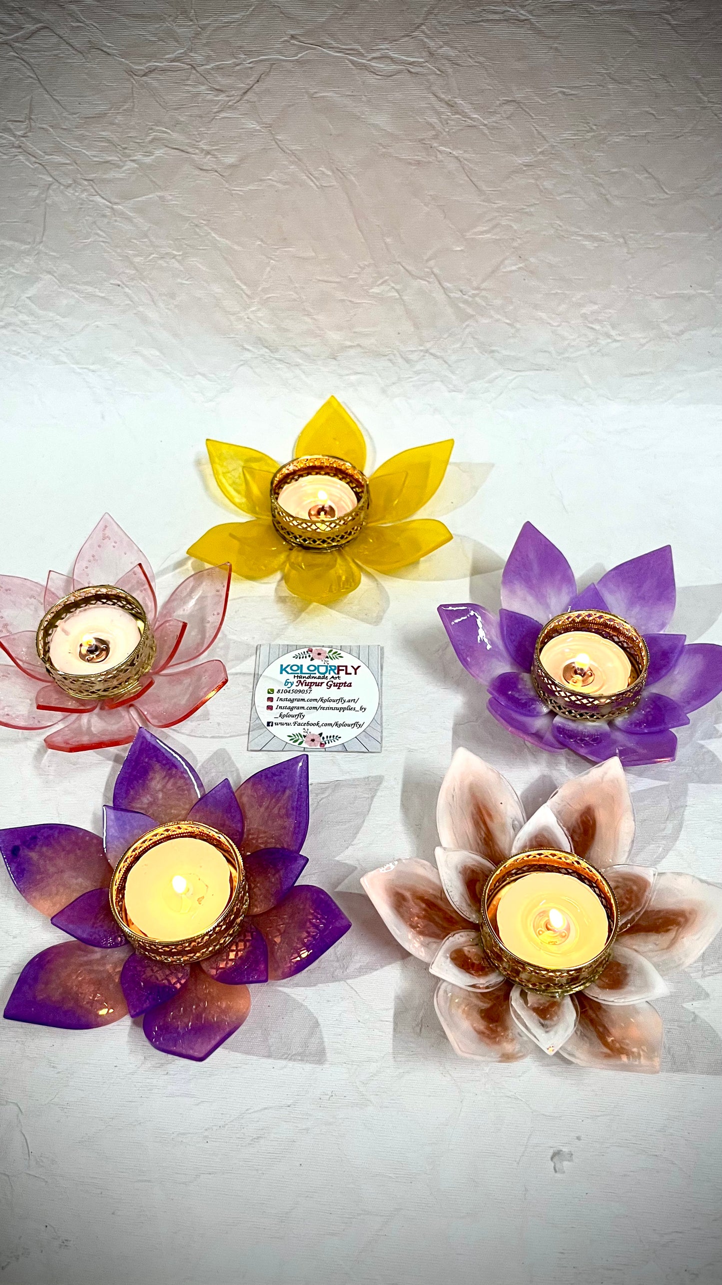 Single Flower Tea Light Holders