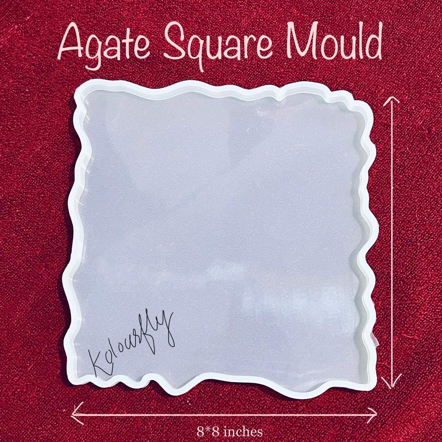 Agate Square Mould 8 Inches