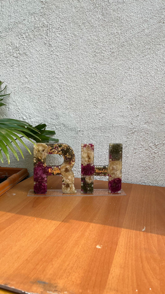 Flower Preserved Letters