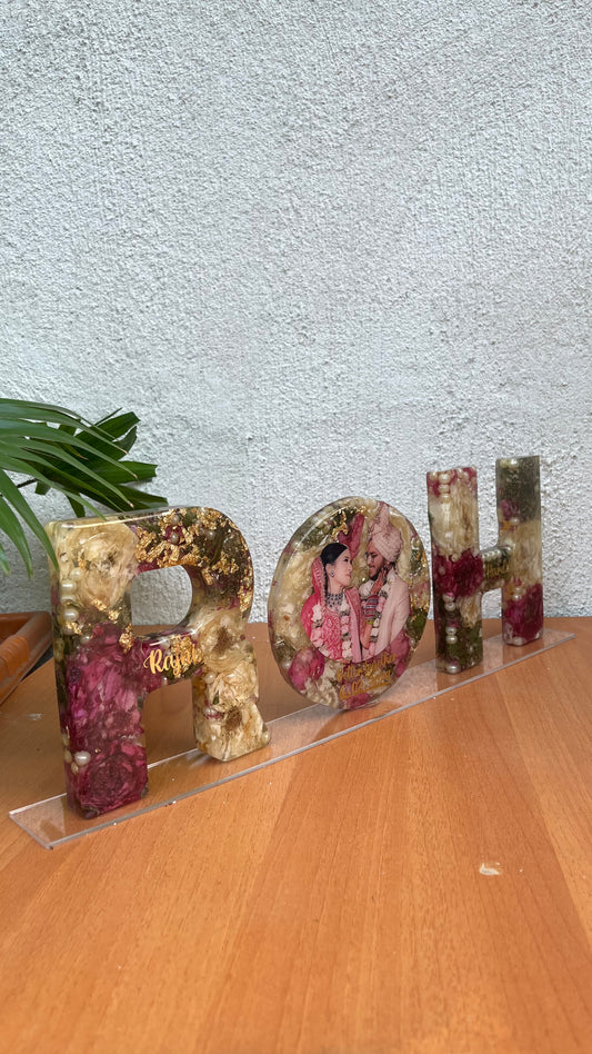 Flower Preserved Letter Frame