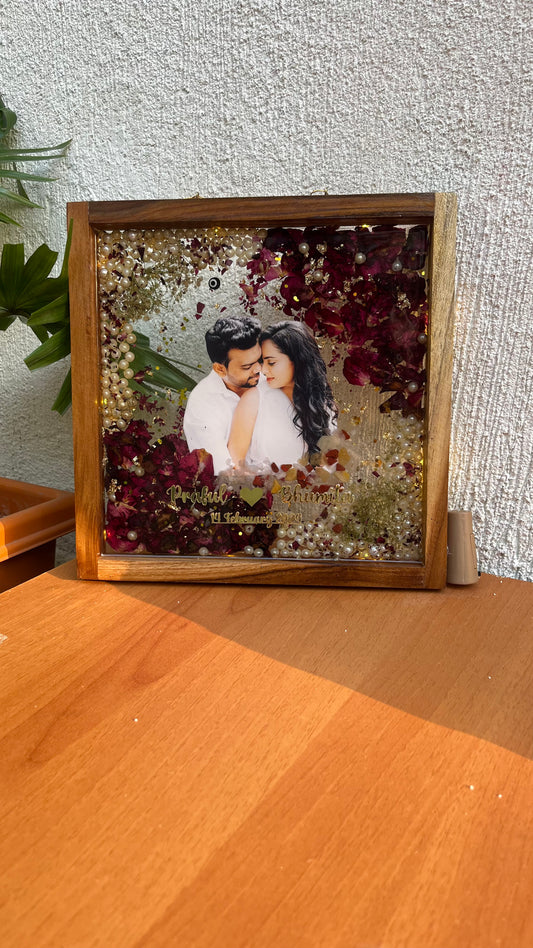 Flower Preserved Photo Frame