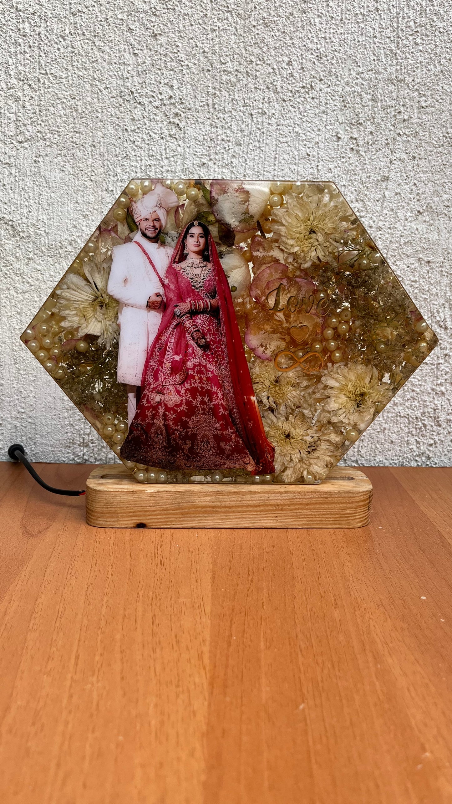 Flower Preserved Photo with LED