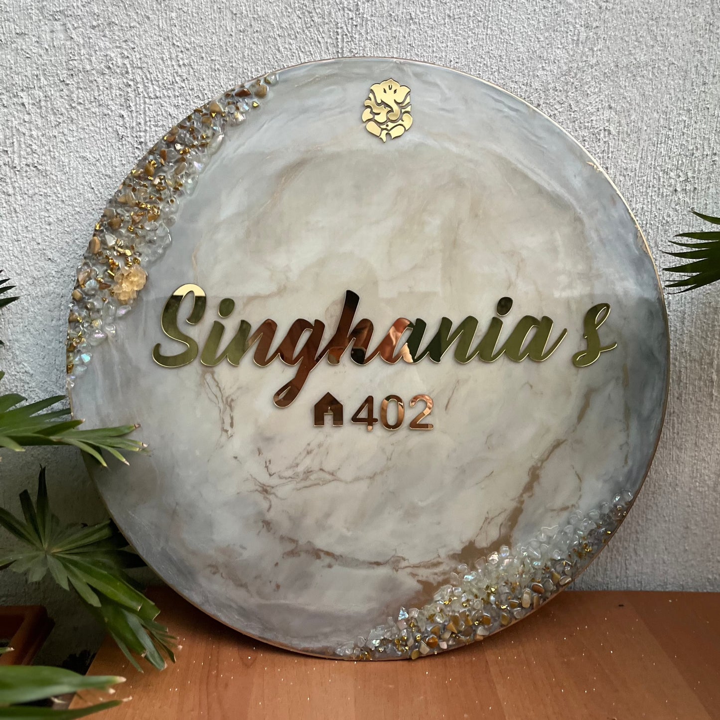 Basic Resin Coating - Mantra Frame/ Clock/ Name plate