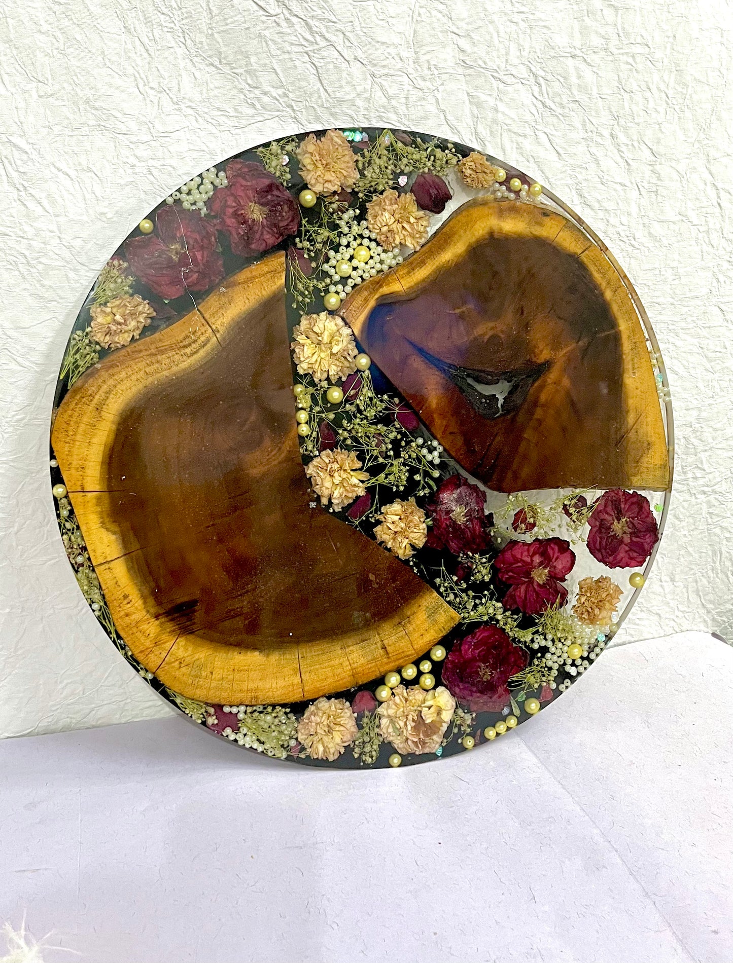 Flower preserved clock-16 inch