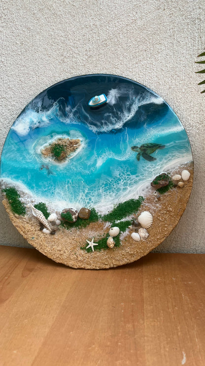 Ocean Island on 17 Inch Round Circle