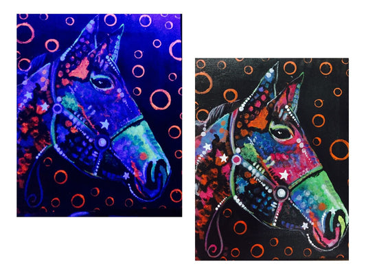 Neon Horse Painting